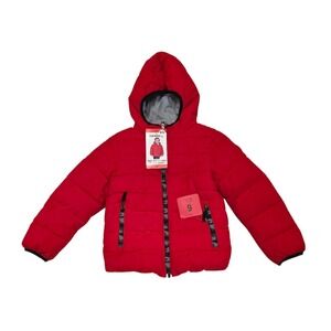 NWT Gerry Kids Jersey Lined Bubble Jacket Red Size 6